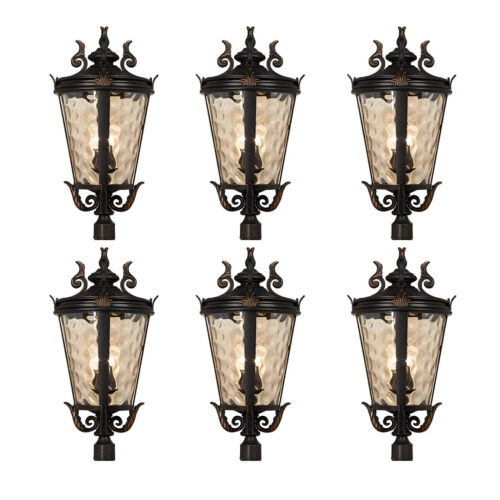 Vintage Lantern 6X 71.2cm Wall Lamp Modern Aluminum Glass Wall Light Classic Outdoor Sconce Decorative Exterior Lighting