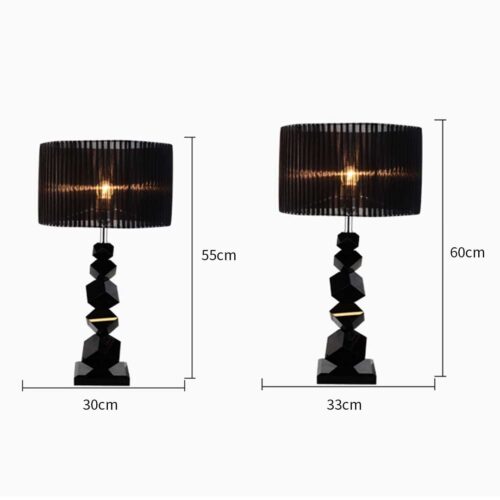 SOGA 55cm Black Table Lamp with Dark Shade LED Desk Lamp - Image 2