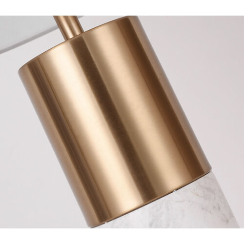 SOGA 60cm White Marble Bedside Modern Desk Table Lamp Living Room Shade with Cylinder Base - Image 6