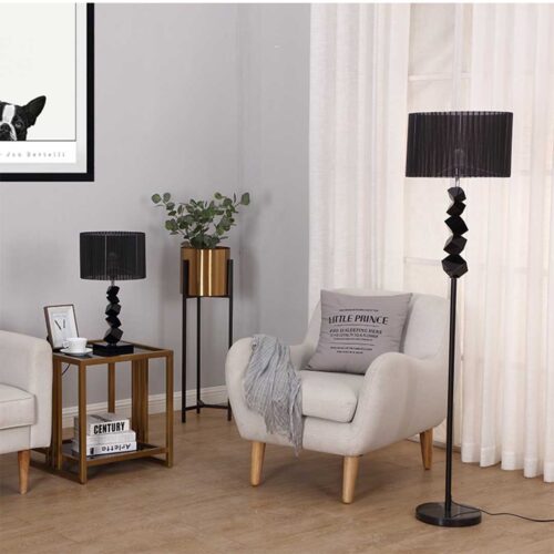 2x 55cm Black Table Lamp with Dark Shade LED Desk Lamp - Image 7