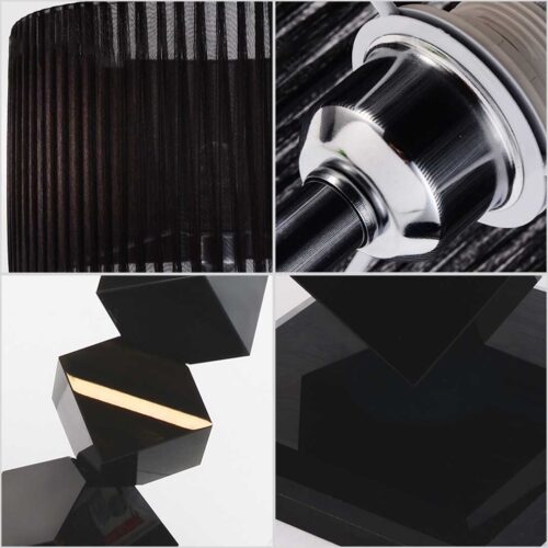 SOGA 4X 55cm Black Table Lamp with Dark Shade LED Desk Lamp - Image 3
