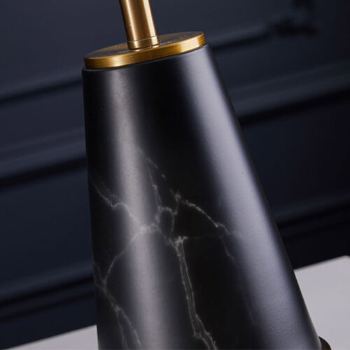 SOGA 4X 68cm Black Marble Bedside Desk Table Lamp Living Room Shade with Cone Shape Base - Image 5