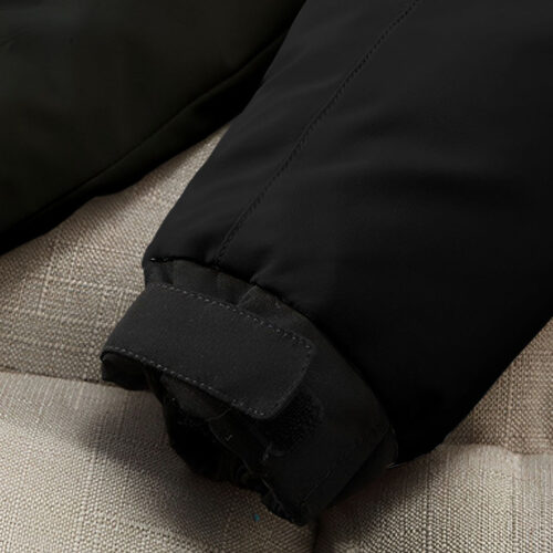 abbee Black Large Winter Fur Hooded Down Jacket Lightweight Quilted Warm Puffer Coat - Image 7