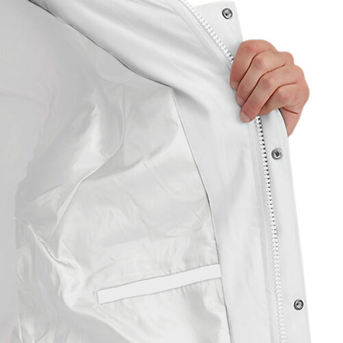 abbee White 2xL Winter Fur Hooded Thick Overcoat Jacket Lightweight Quilted Warm Puffer Coat - Image 2