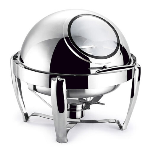 2x 6.5L Stainless Steel Round Soup Tureen Bowl Station Roll Top Buffet Chafing Dish Catering Chafer Food Warmer Server - Image 3