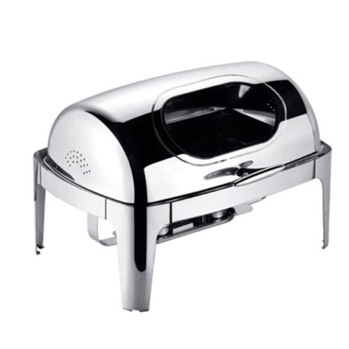 2x 6.5L Stainless Steel Double Soup Tureen Bowl Station Roll Top Buffet Chafing Dish Catering Chafer Food Warmer Server - Image 3