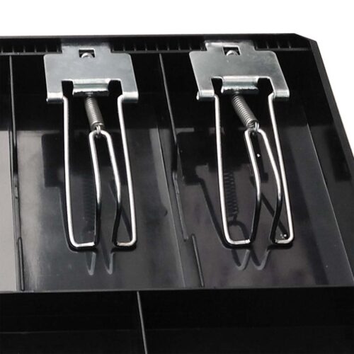 2x 4 Bills 8 Coins Cash Tray with Lockable Lid Heavy Duty Spare Cash Tray Black - Image 4