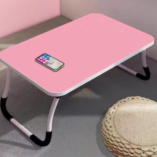 Pink Portable Bed Table Adjustable Folding Bed Sofa Study Table Laptop Mini Desk Breakfast Tray Decor - Image 4
