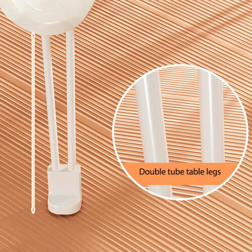 White Portable Bed Table Adjustable Folding Mini Desk with Cup Holder - Image 7