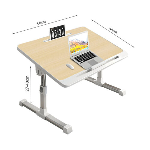 60X40cm Wood Small Laptop Bed Portable Folding Study Table Adjustable - Image 5