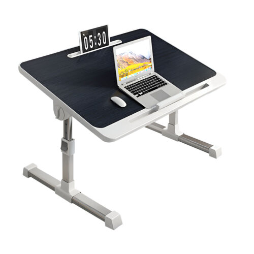 60X40cm Black Small Laptop Bed Portable Folding Study Table Adjustable