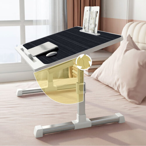 60X40cm Black Small Laptop Bed Portable Folding Study Table Adjustable - Image 5