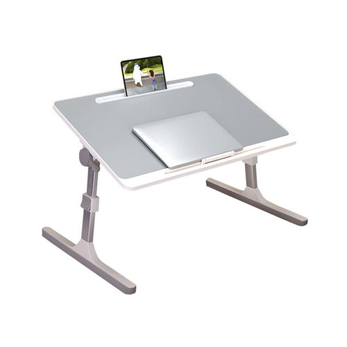 60X40cm Grey Small Laptop Bed Portable Folding Study Table Adjustable