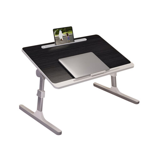 60X40cm Black Small Laptop Bed Portable Folding Study Table Adjustable