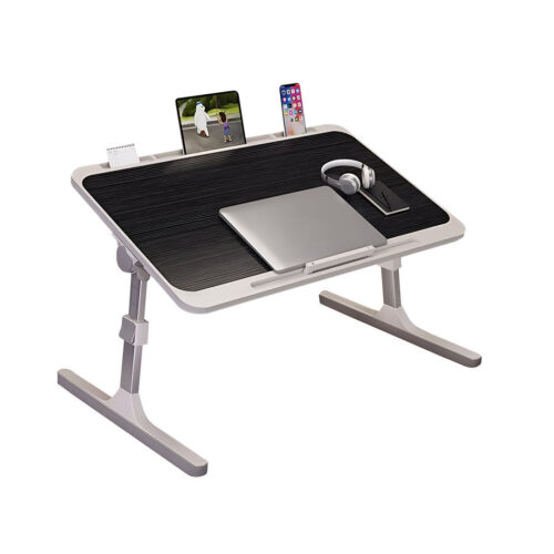 70X45cm Black Small Laptop Bed Portable Folding Study Table Adjustable