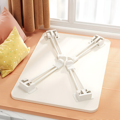 2x White Portable Bed Table Adjustable Folding Mini Desk with Cup Holder - Image 5