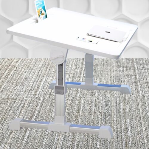 2x 60X40cm White Small Laptop Bed Portable Folding Study Table Adjustable - Image 7