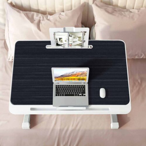 2x 60X40cm Black Small Laptop Bed Portable Folding Study Table Adjustable - Image 4