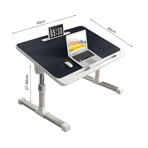 2x 60X40cm Black Small Laptop Bed Portable Folding Study Table Adjustable - Image 6