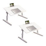 60X40cm White Small Laptop Bed Portable Folding Study Table Adjustable