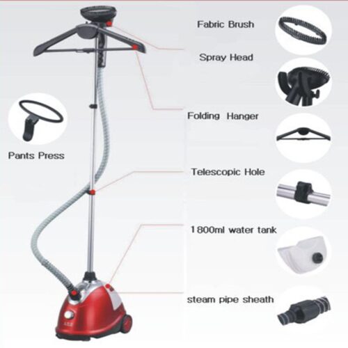 Garment Steamer Portable Cleaner Steam Iron Red - Image 7