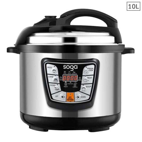Stainless Steel Electric Pressure Cooker 10L Nonstick 1600W