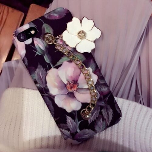 iPhone 6 6s Shockproof Hard Back Case Luxury Girl Fashion Flower Cover - Image 2