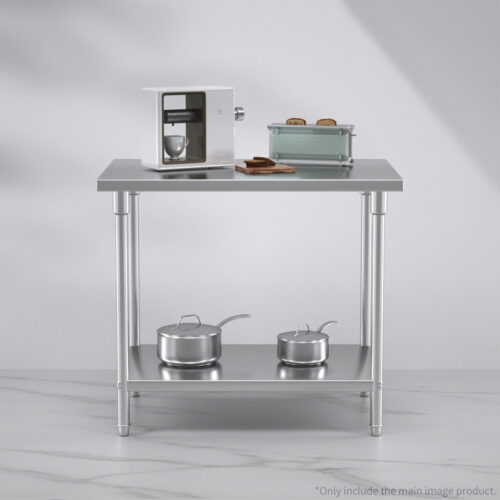 100*70*85cm Commercial Catering Kitchen Stainless Steel Prep Work Bench - Image 4
