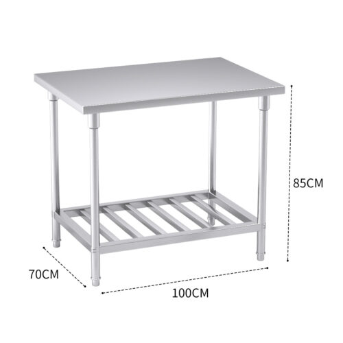 100*70*85cm Commercial Catering Kitchen Stainless Steel Prep Work Bench - Image 3