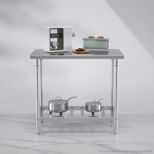 100*70*85cm Commercial Catering Kitchen Stainless Steel Prep Work Bench - Image 4