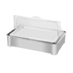 59x38.5cm Silver Color Ceramic Serving Bowl Chafing Dish for Kitchen
