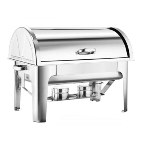 9L Stainless Steel Full Size Roll Top Chafing Dish Food Warmer - Image 2