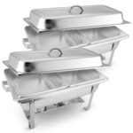 2x 4.5L Dual Tray Stainless Steel Chafing Food Warmer Catering Dish