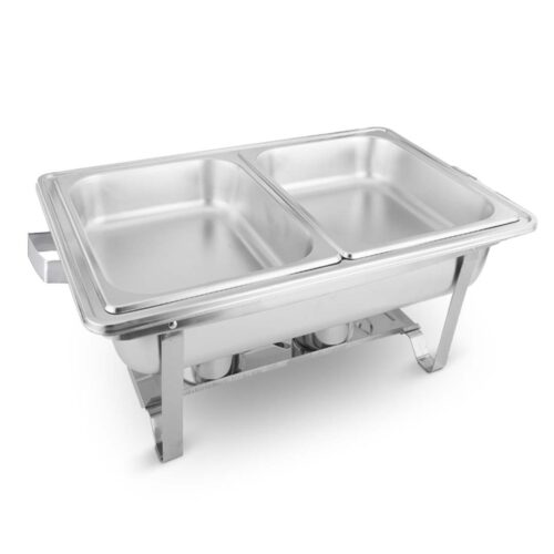 2x 4.5L Dual Tray Stainless Steel Chafing Food Warmer Catering Dish - Image 2