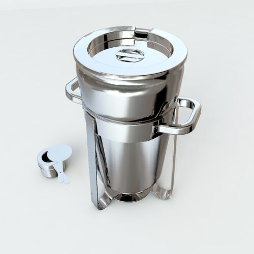 2x 11L Round Stainless Steel Soup Warmer Marmite Chafer Full Size Catering Chafing Dish - Image 5