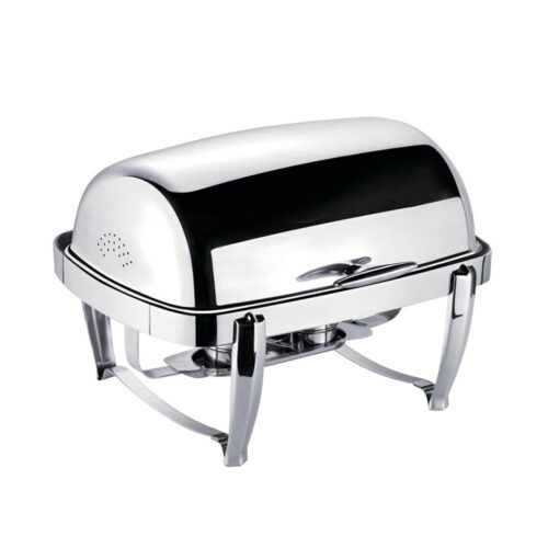 6.5L Stainless Steel Double Soup Tureen Bowl Station Roll Top Buffet Chafing Dish Catering Chafer Food Warmer Server - Image 3