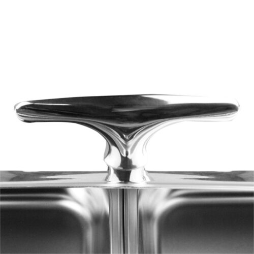 6.5L Stainless Steel Double Soup Tureen Bowl Station Roll Top Buffet Chafing Dish Catering Chafer Food Warmer Server - Image 4