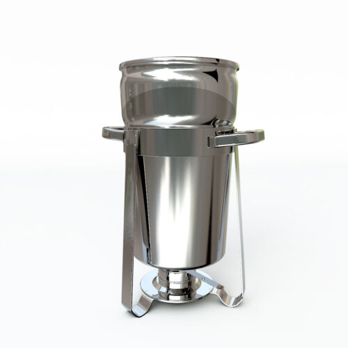 4x 7L Round Stainless Steel Soup Warmer Marmite Chafer Full Size Catering Chafing Dish - Image 4