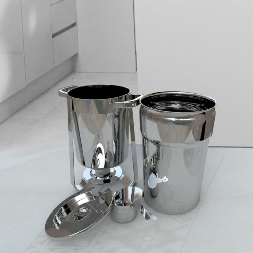 4x 7L Round Stainless Steel Soup Warmer Marmite Chafer Full Size Catering Chafing Dish - Image 8
