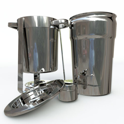 4x 11L Round Stainless Steel Soup Warmer Marmite Chafer Full Size Catering Chafing Dish - Image 7