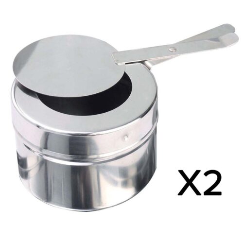 4x 9L Stainless Steel Full Size Roll Top Chafing Dish Food Warmer - Image 6