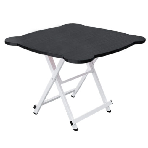 Black Minimalist Cat Ear Folding Table Indoor Outdoor Portable Stall Desk Decor