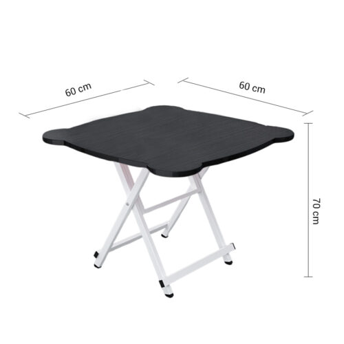 Black Minimalist Cat Ear Folding Table Indoor Outdoor Portable Stall Desk Decor - Image 5