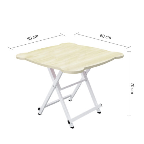 White Minimalist Cat Ear Folding Table Indoor Outdoor Portable Stall Desk Decor - Image 4
