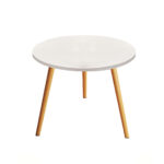 60x60cm White Small Side Coffee Table Decor