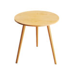 60x72cm Walnut Small Side Coffee Table Decor