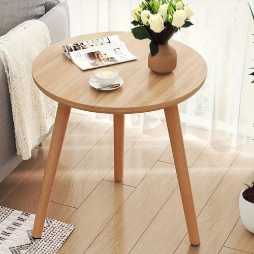 60x72cm Walnut Small Side Coffee Table Decor - Image 3