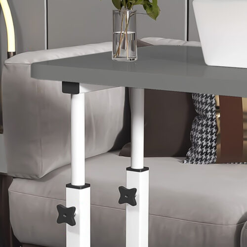 40x80cm Gray Bedside Table Movable Bedroom Desk Student Computer Table - Image 3