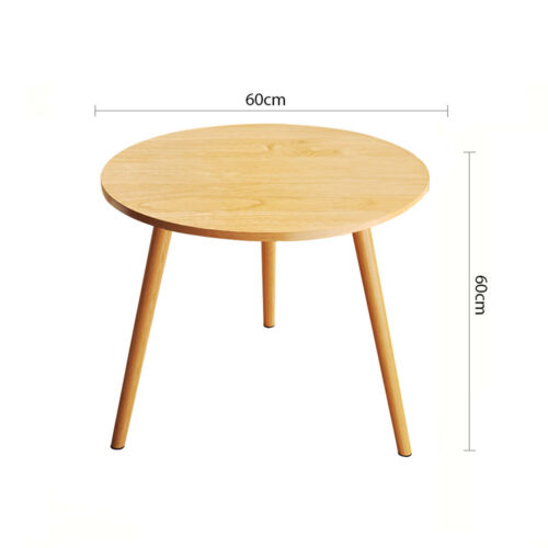 2x 60x60cm Walnut Small Side Coffee Table Decor - Image 6