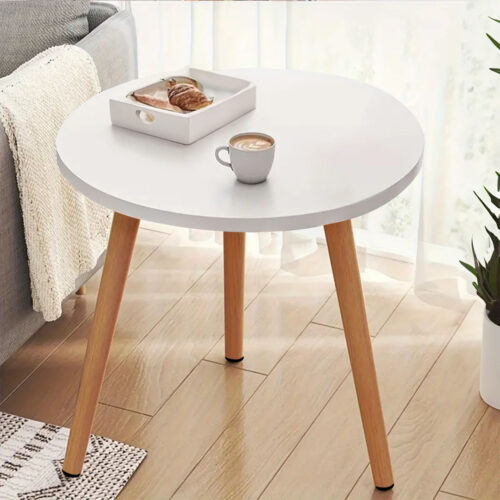 2x 60x72cm White Small Side Coffee Table Decor - Image 5